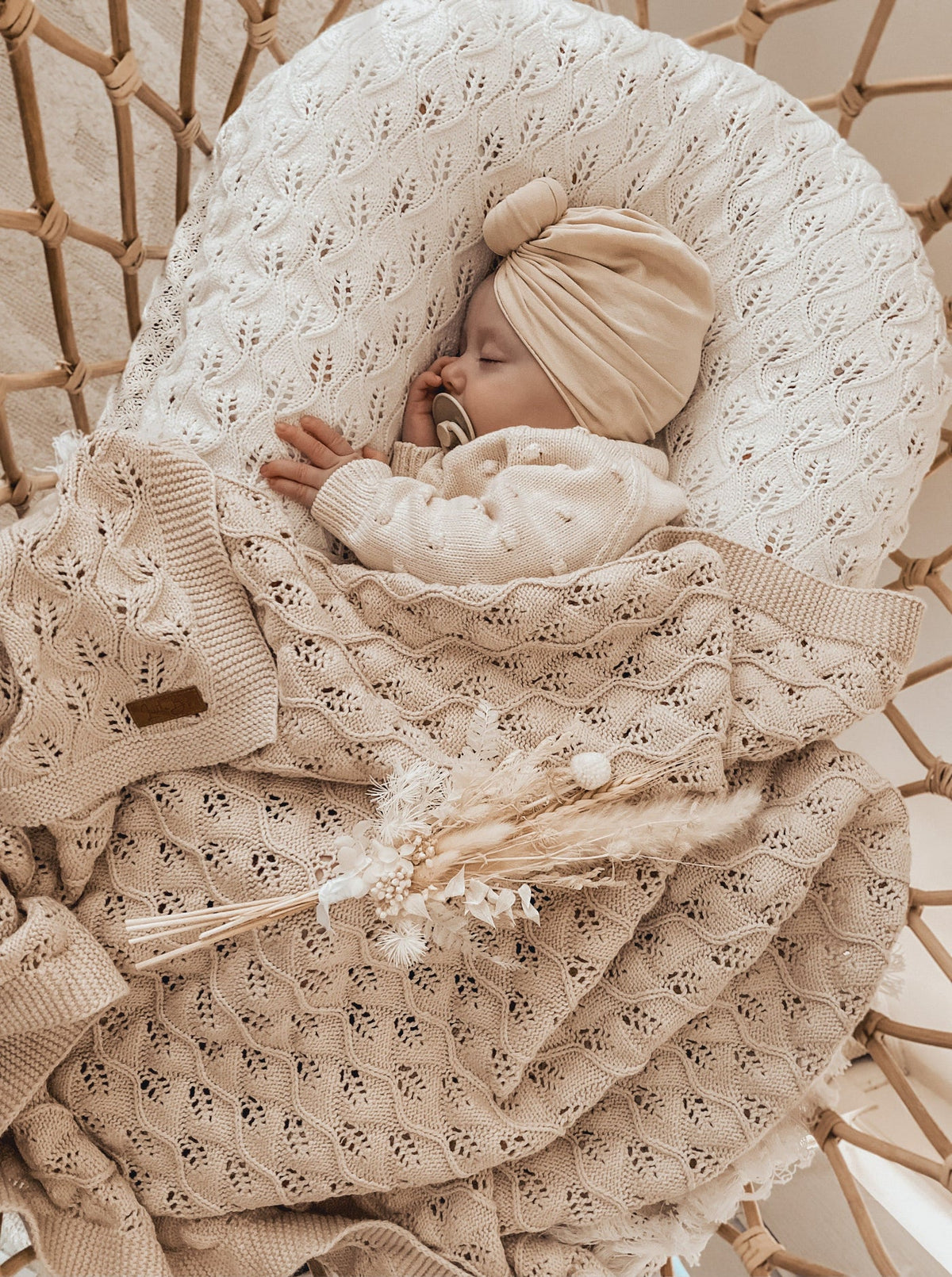 Woodlands Knit Blanket - Honey Milk