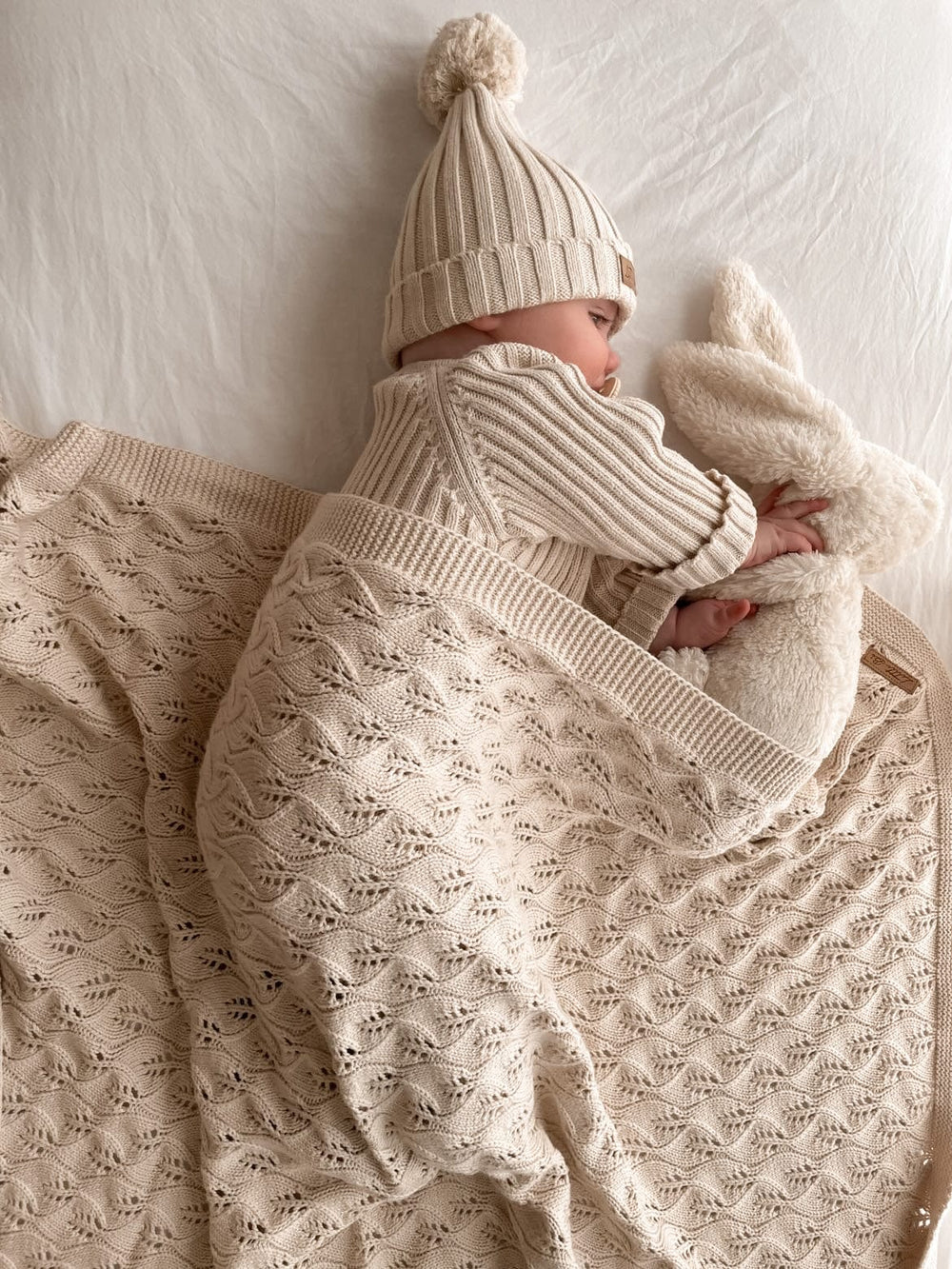 Woodlands Knit Blanket - Honey Milk