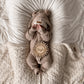 Classic Hoodie Ribbed Romper - Cacao