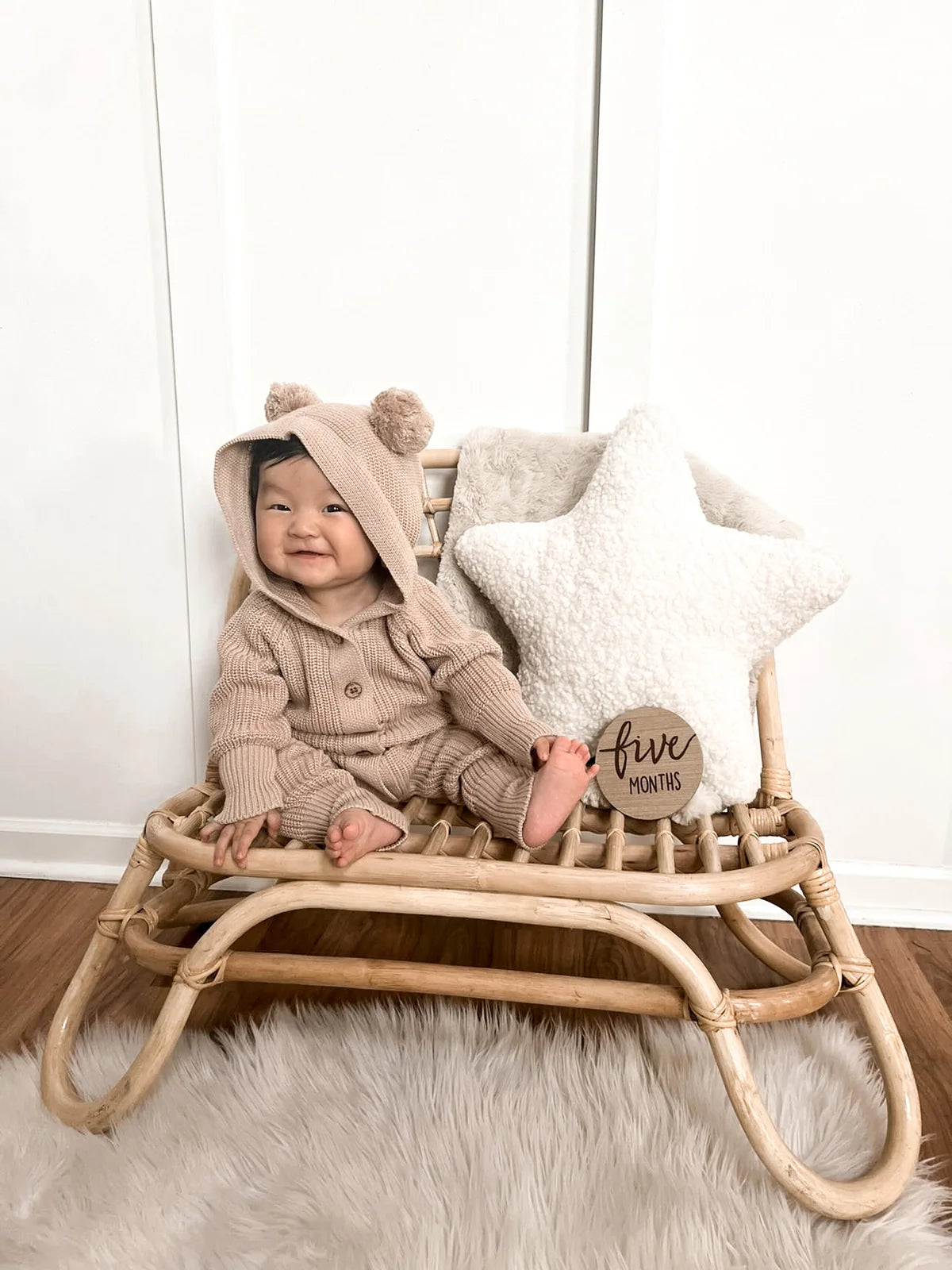 Classic Hoodie Ribbed Romper - Cacao
