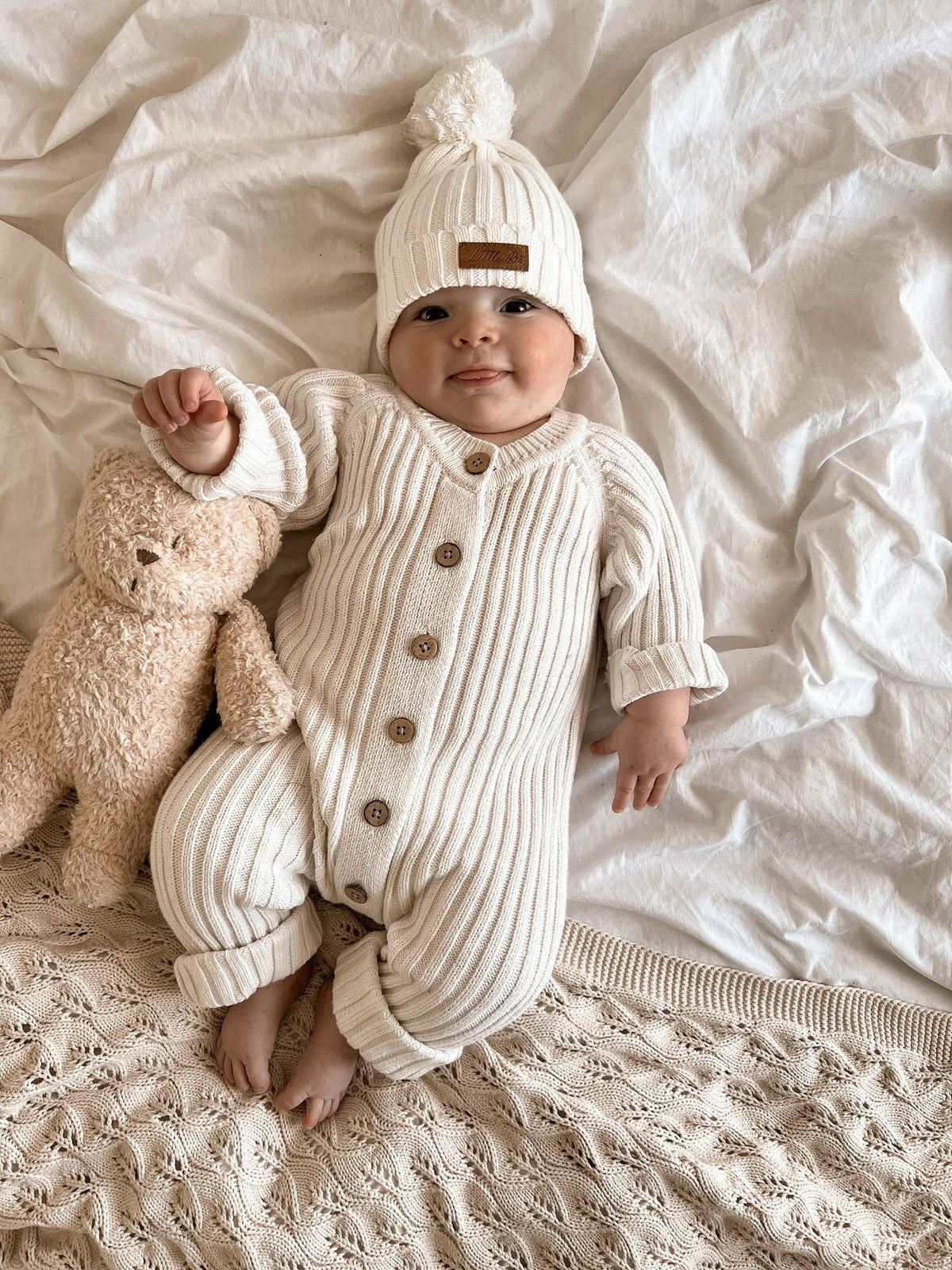 Woodlands Knit Blanket - Honey Milk