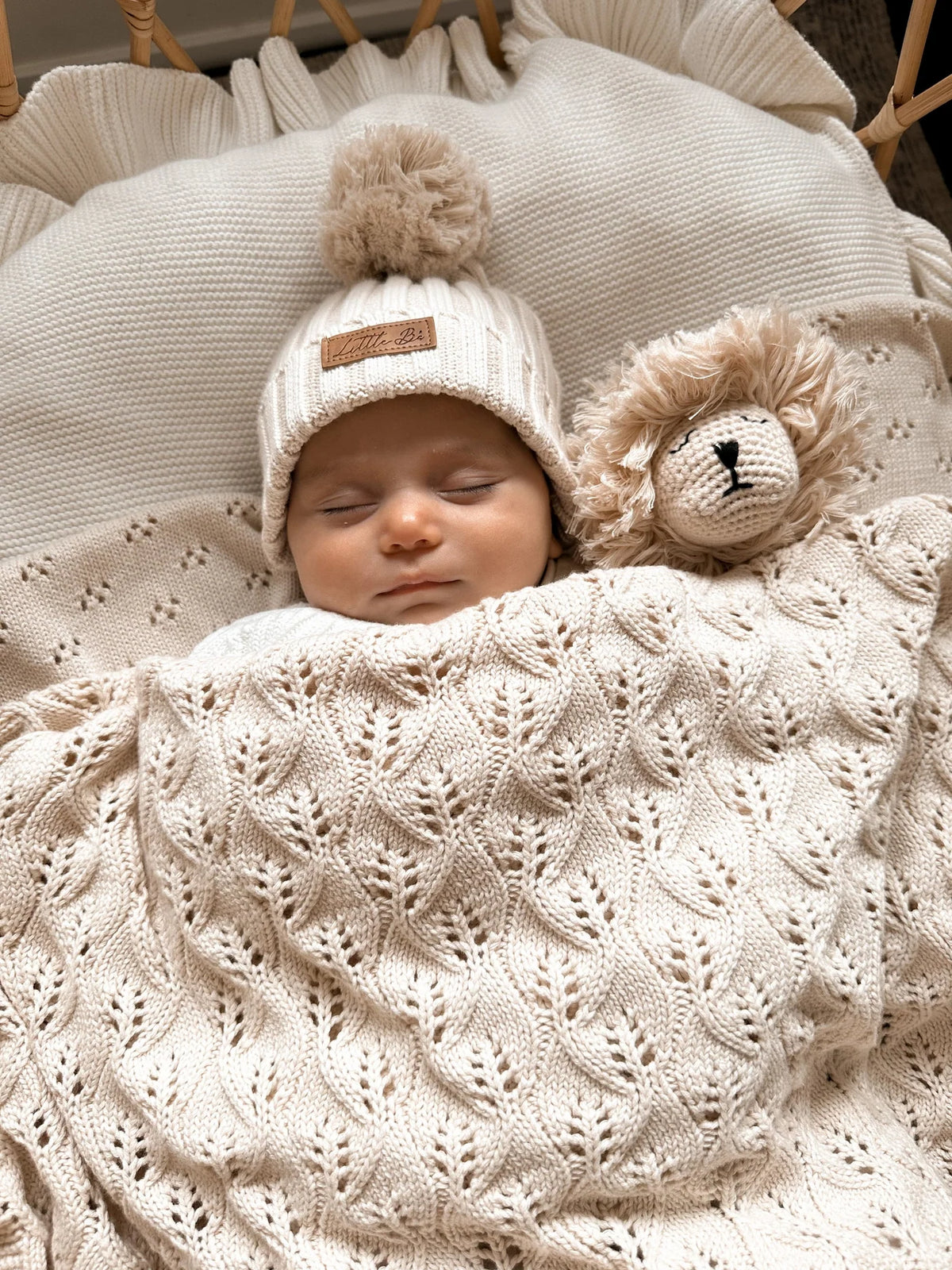 Woodlands Knit Blanket - Honey Milk