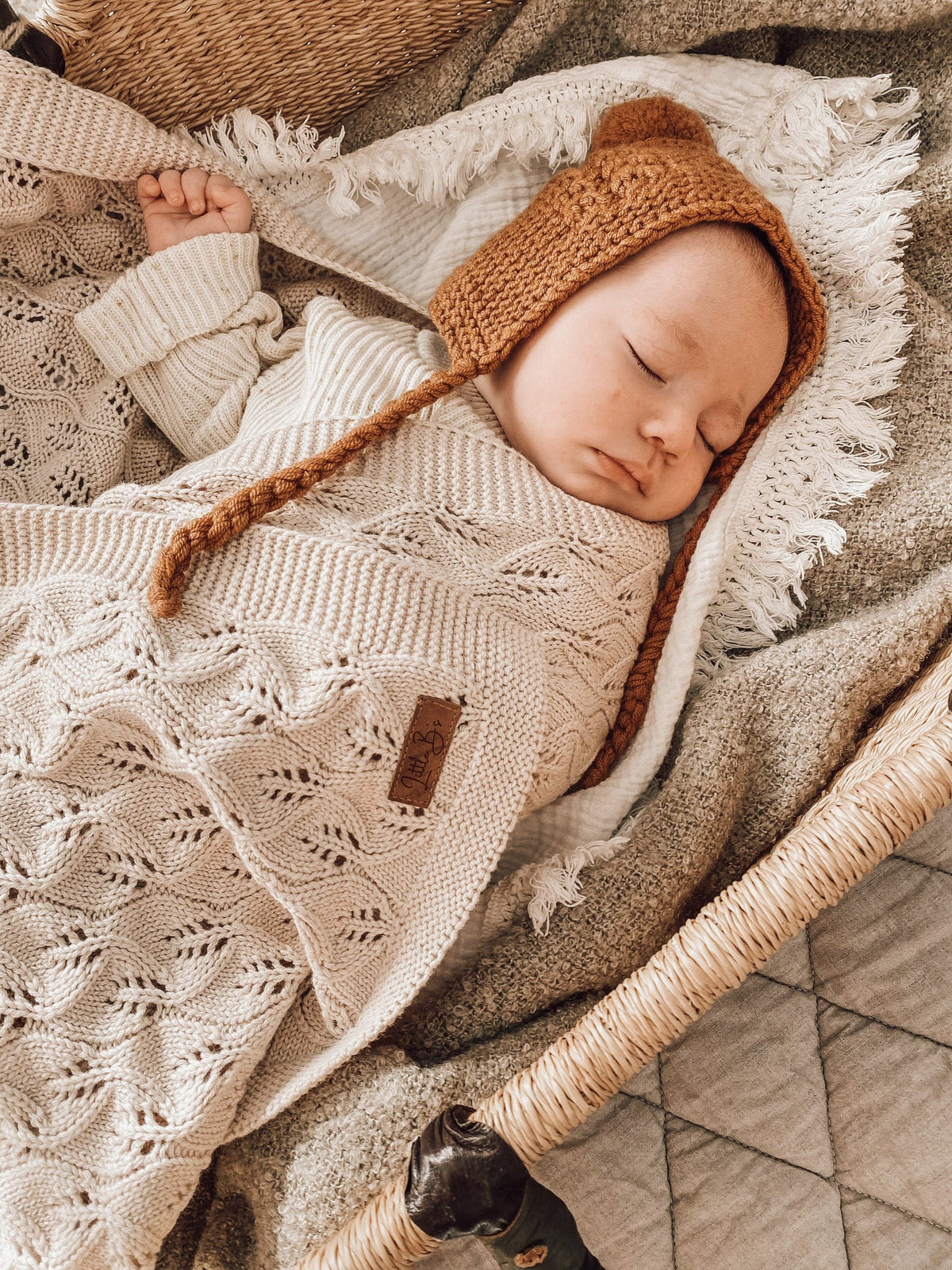 Woodlands Knit Blanket - Honey Milk