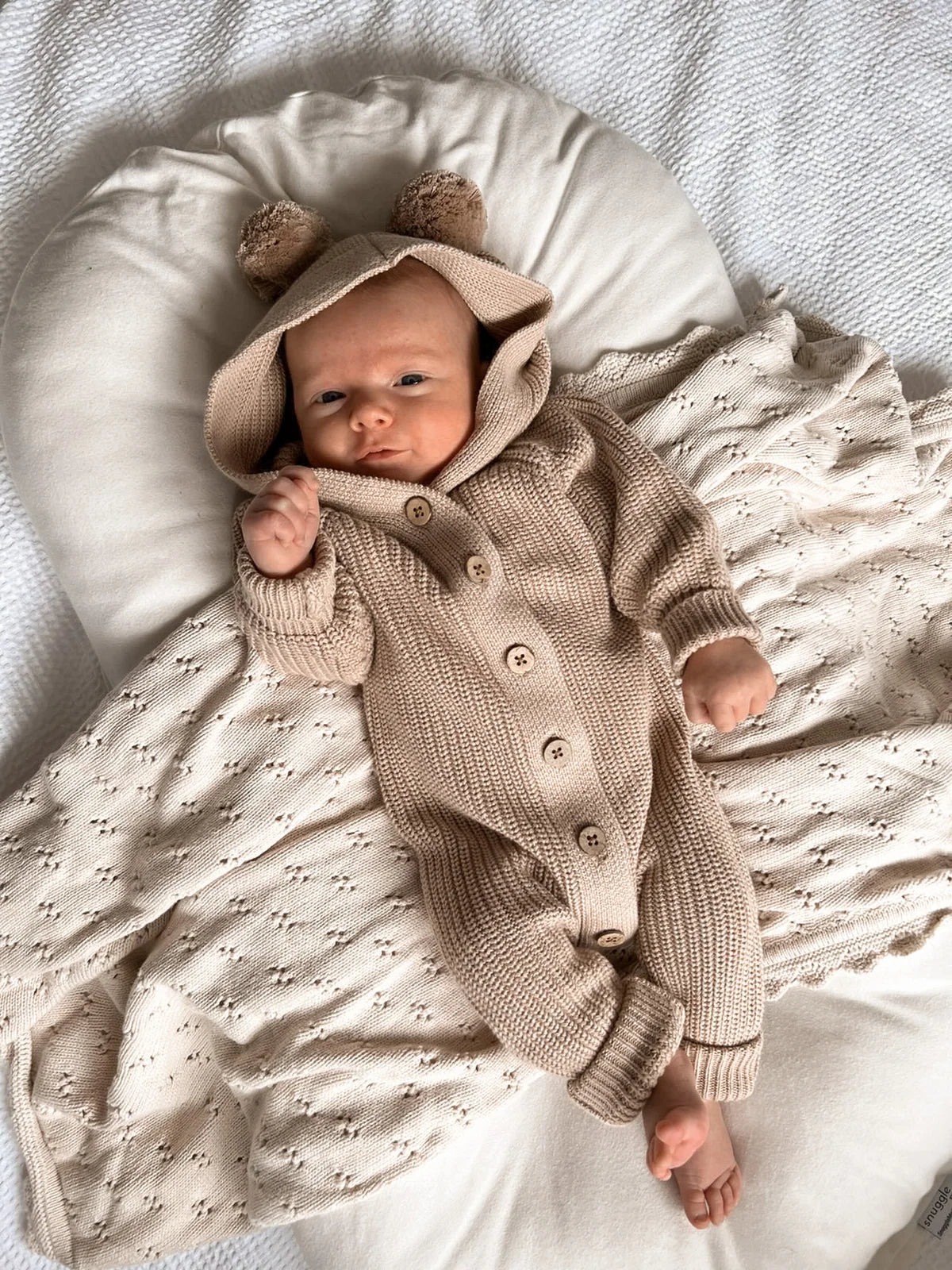 Classic Hoodie Ribbed Romper - Cacao
