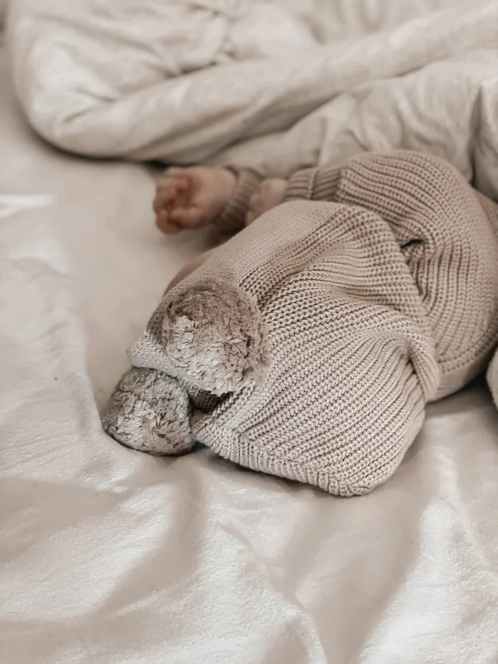 Classic Hoodie Ribbed Romper - Cacao
