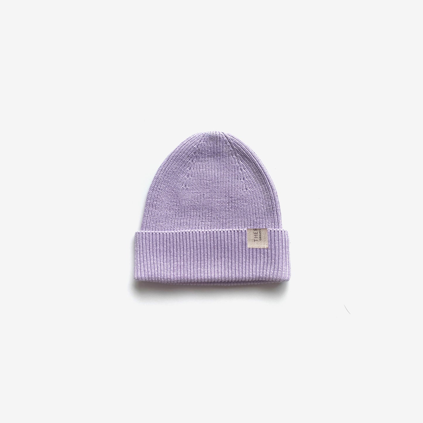 Organic Cotton Rib Beanie - Lilac