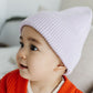 Organic Cotton Rib Beanie - Lilac