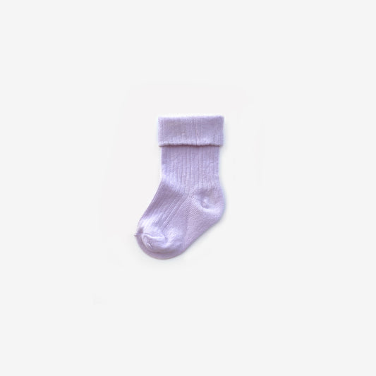 Organic Cotton Knit Socks - Lilac