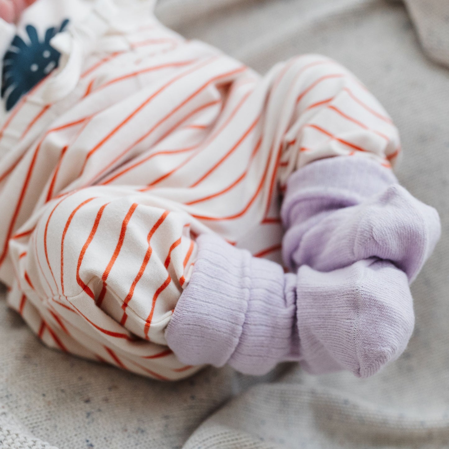 Organic Cotton Knit Socks - Lilac