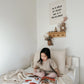 Organic Cotton Gauze Pillowcase | Lace Edge - Oat Milk