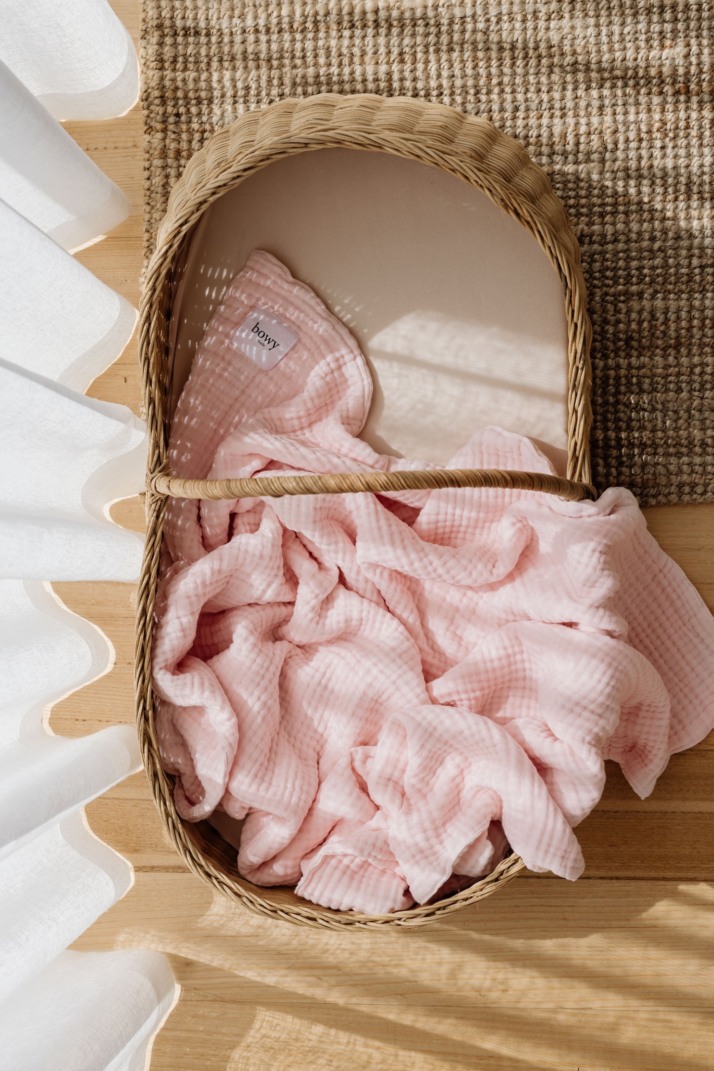 Muslin Bubble Blanket - Blush Pink