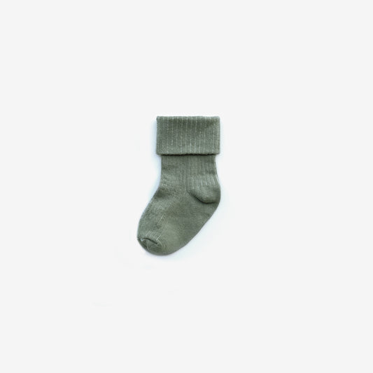 Organic Cotton Knit Socks - Sage