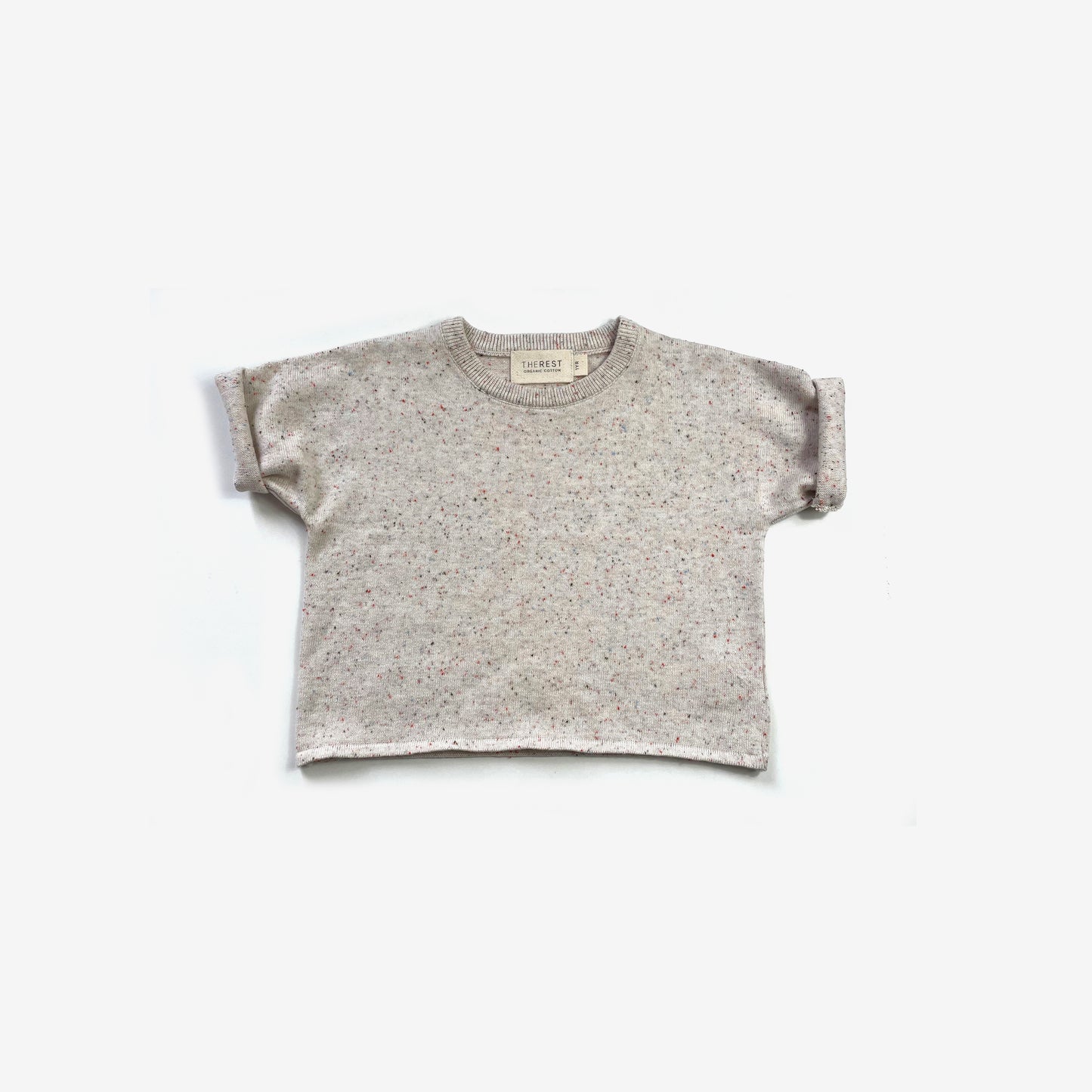 Relaxed Knit Tee - Speckle Oat