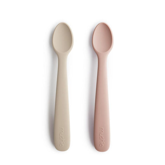 Silicone Feeding Spoons | 2 Pack - Blush/Shifting Sand