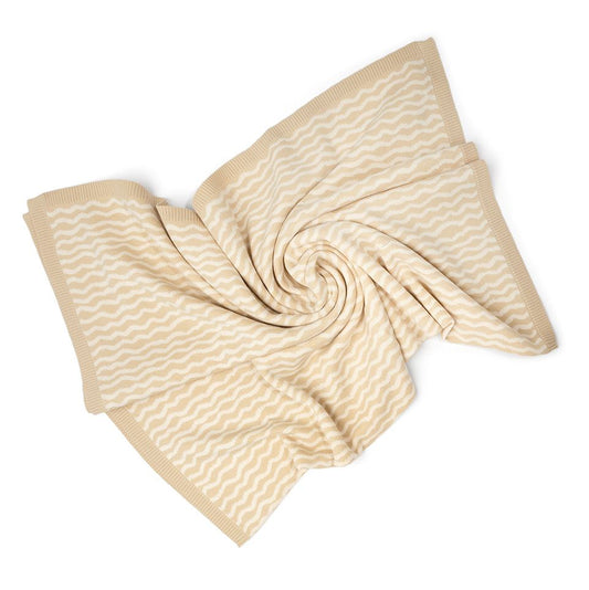 Organic Knit Baby Blanket - River