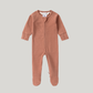 Organic Zip Growsuit - Terracotta | Pointelle | SIZE 6-12M LEFT