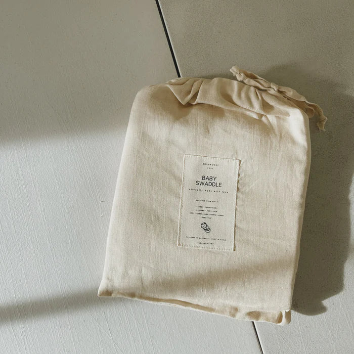 Linen Swaddle - Egg Shell