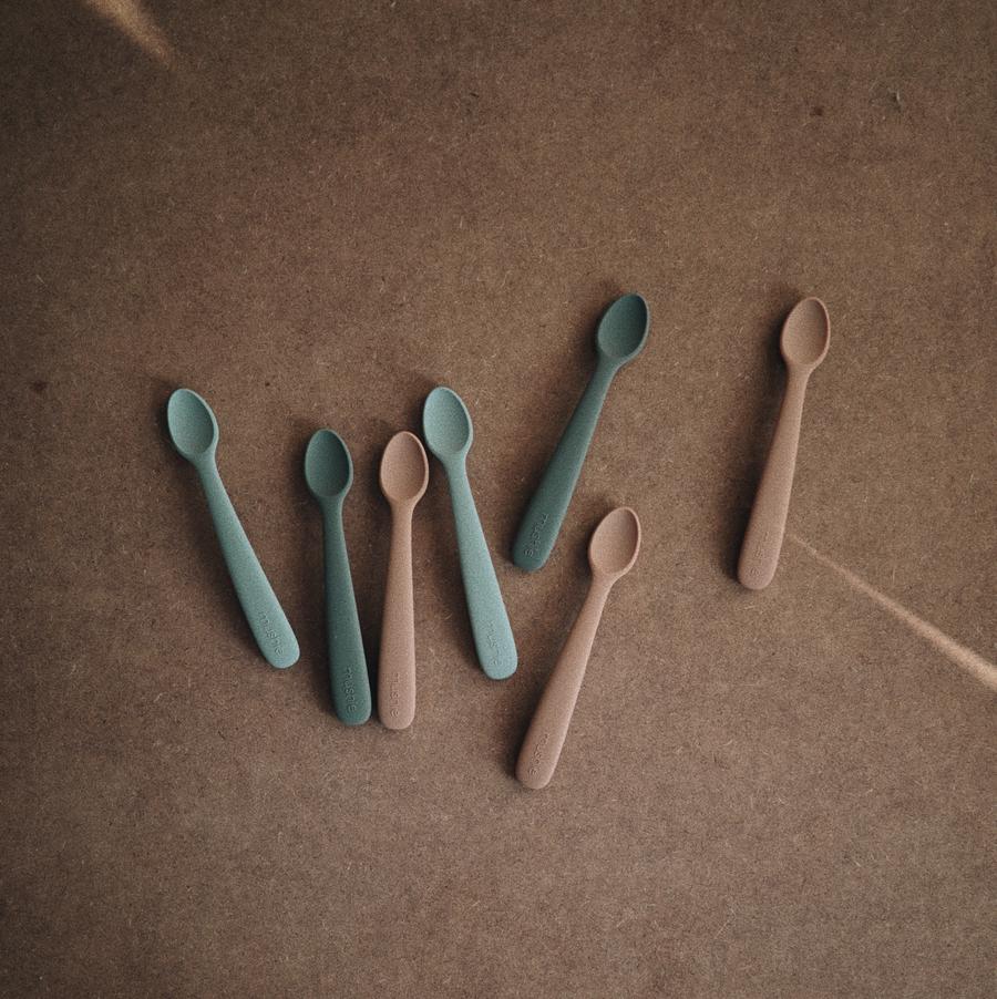 Silicone Feeding Spoons | 2 Pack - Dried Thyme/Natural
