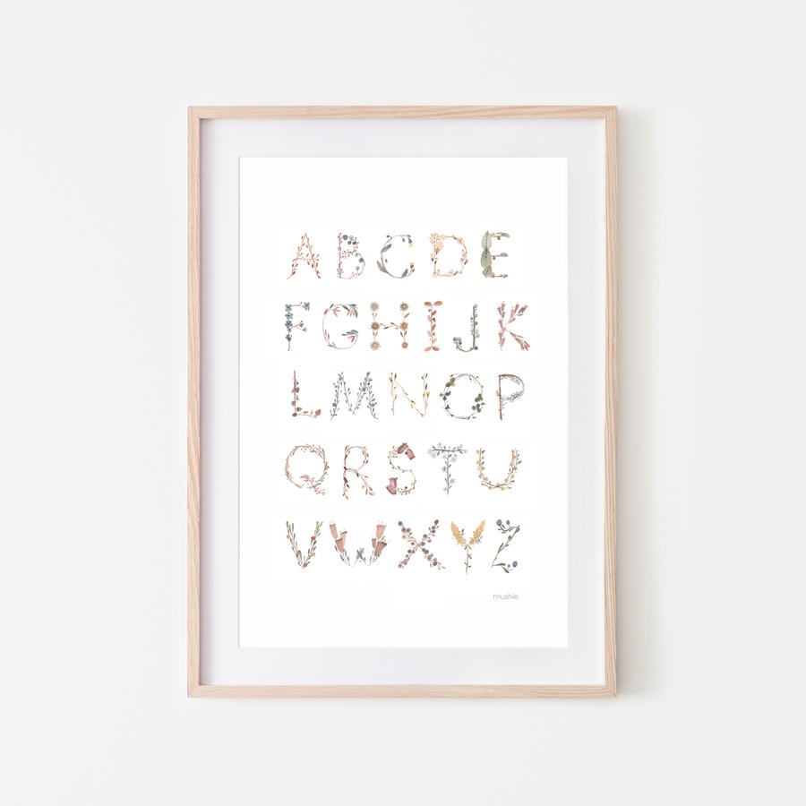 Poster - Alphabet Floral - Medium