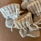 Organic Knitted Baby Booties - Husk Speckled