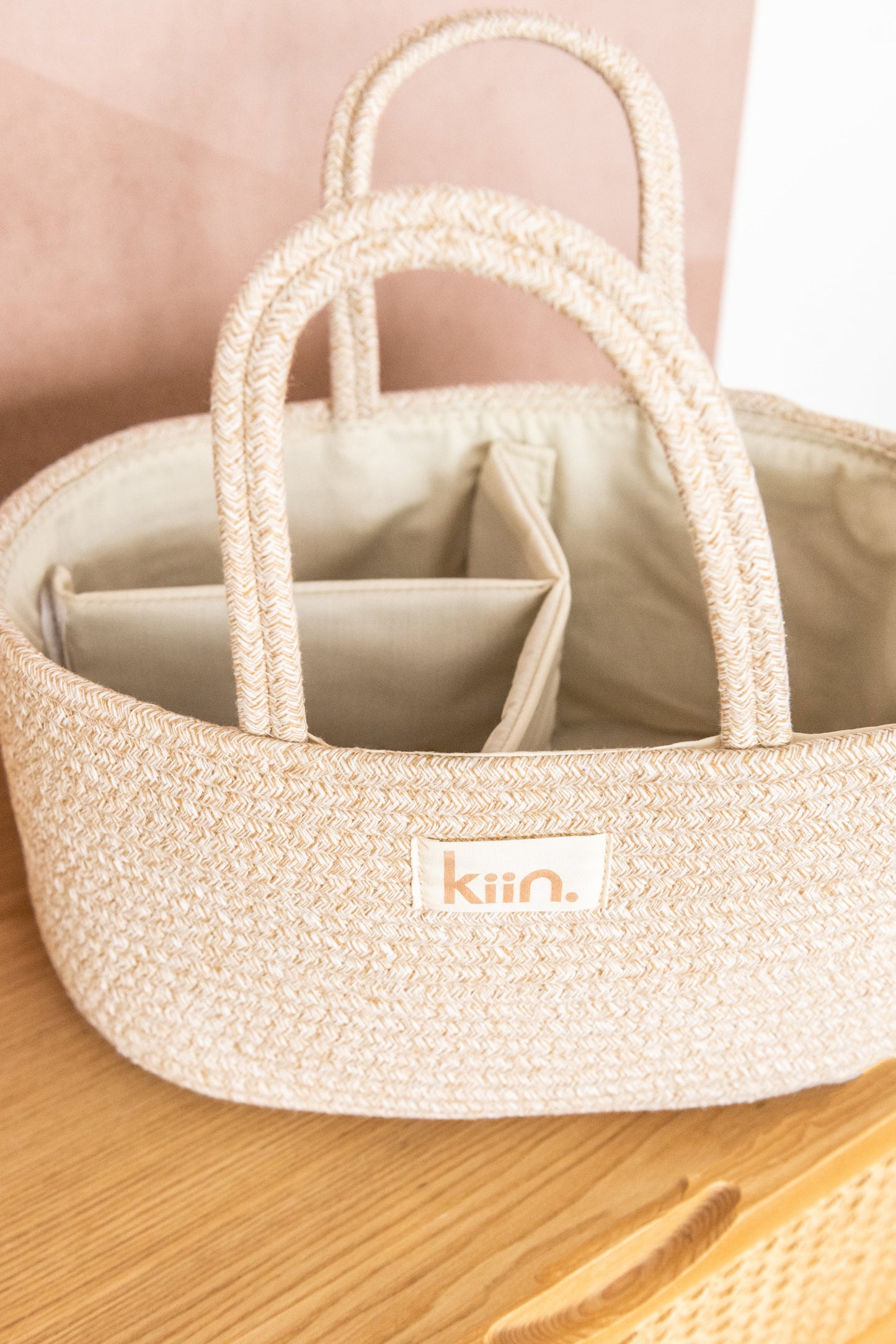 Nappy Caddy Organiser - Cotton Rope