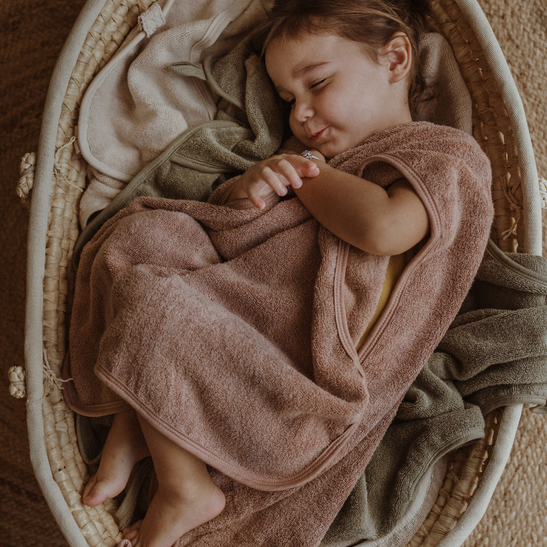 Kids Poncho Hooded Towel - Terracotta