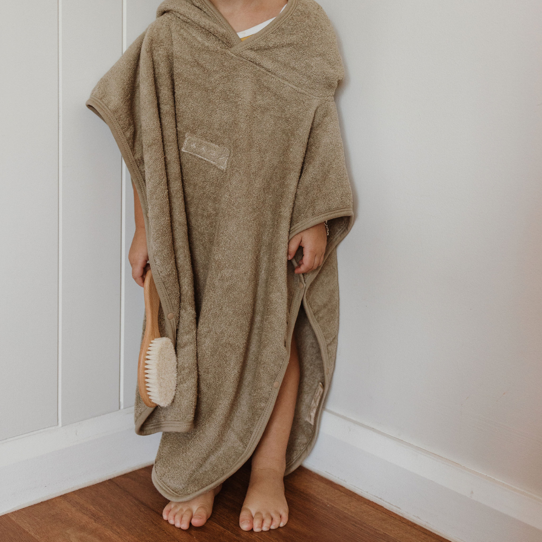 Kids Poncho Hooded Towel - Sage