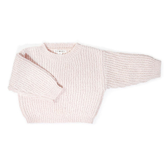 Organic Textured Pull Over - Pink Salt