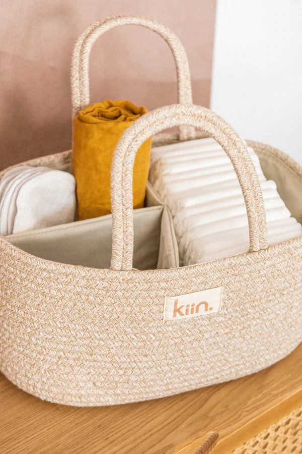 Nappy Caddy Organiser - Cotton Rope