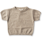 Dropped Shoulder Speckle Tee - Oatmeal Mud
