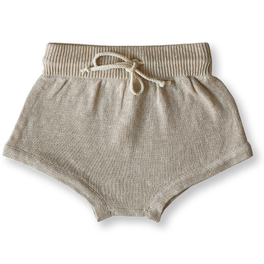 Linen Knit Shorts - Linen
