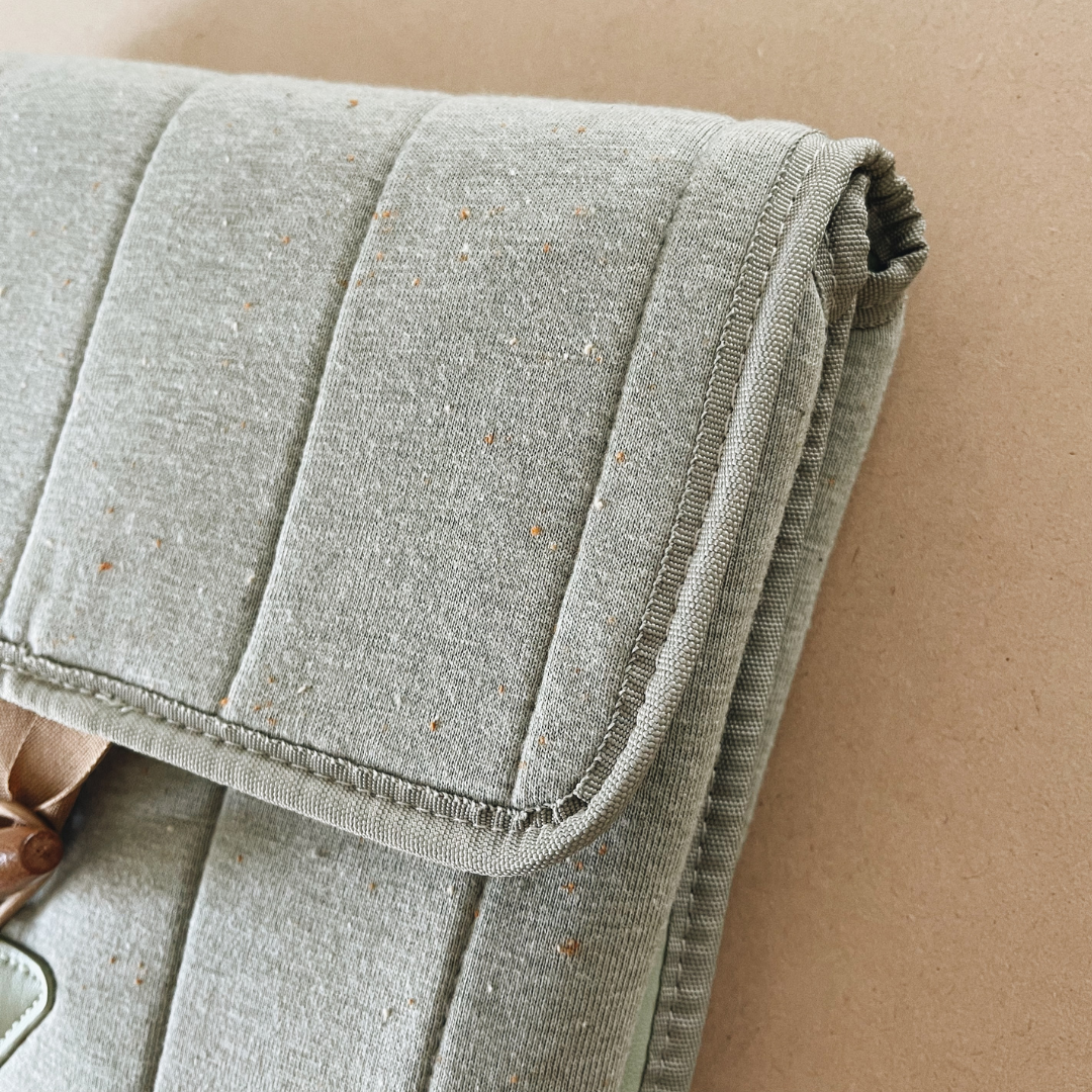 Portable Nappy Change Mat Wallet - Sage Speckled