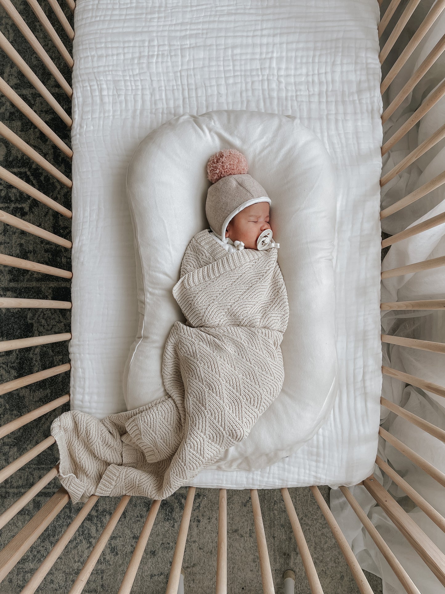 Shell Stitch Blanket - Oatmeal