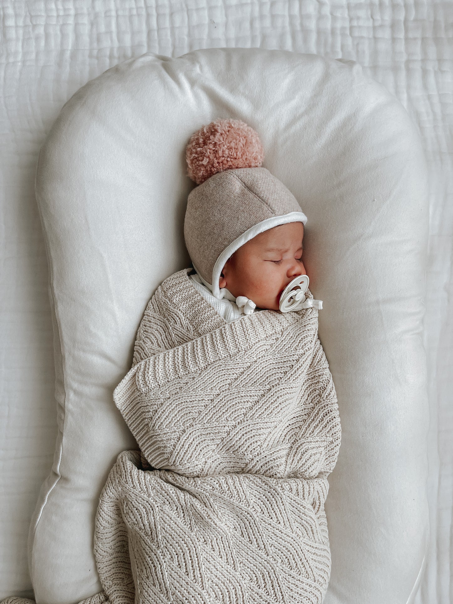 Shell Stitch Blanket - Oatmeal