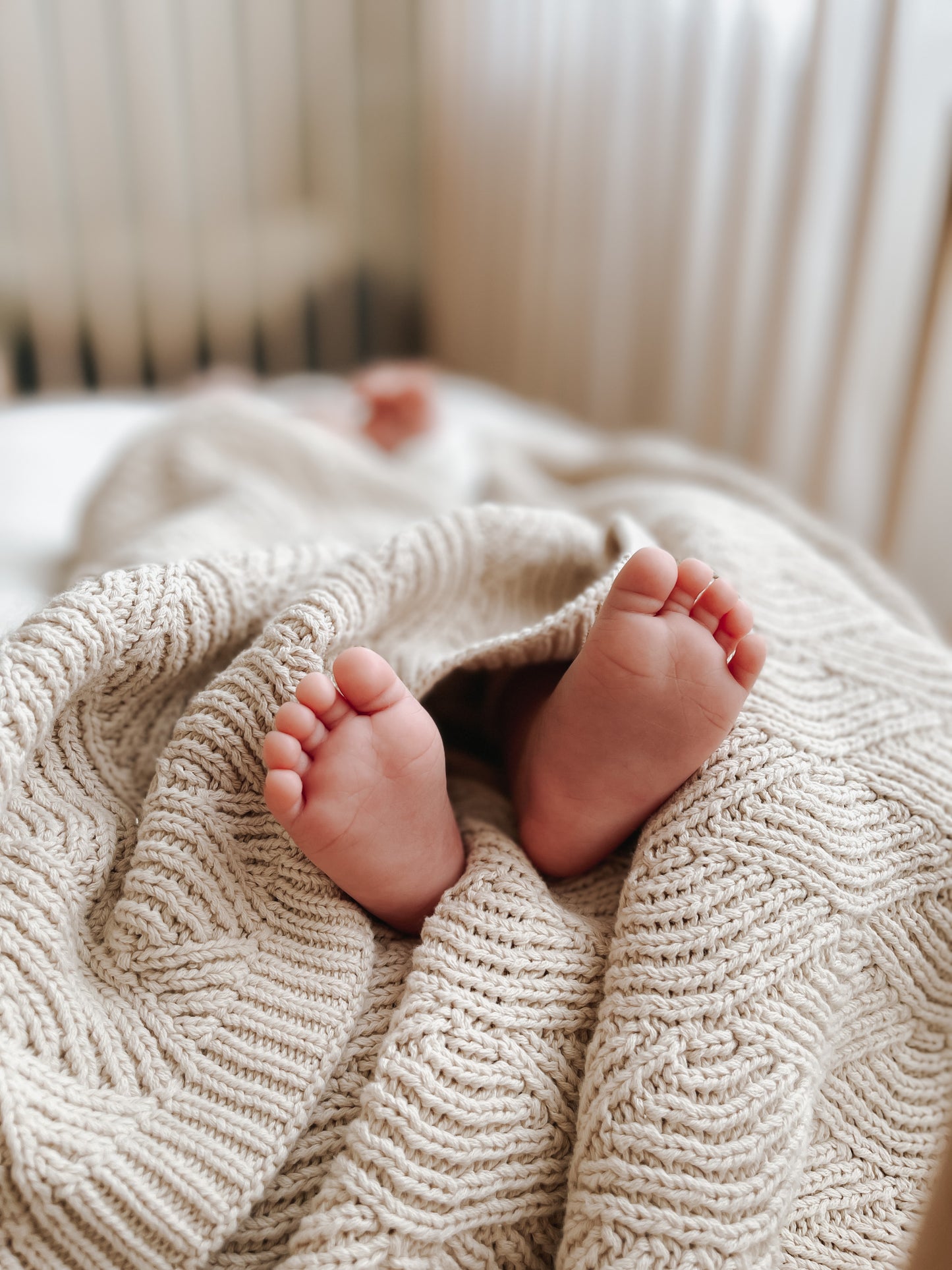 Shell Stitch Blanket - Oatmeal