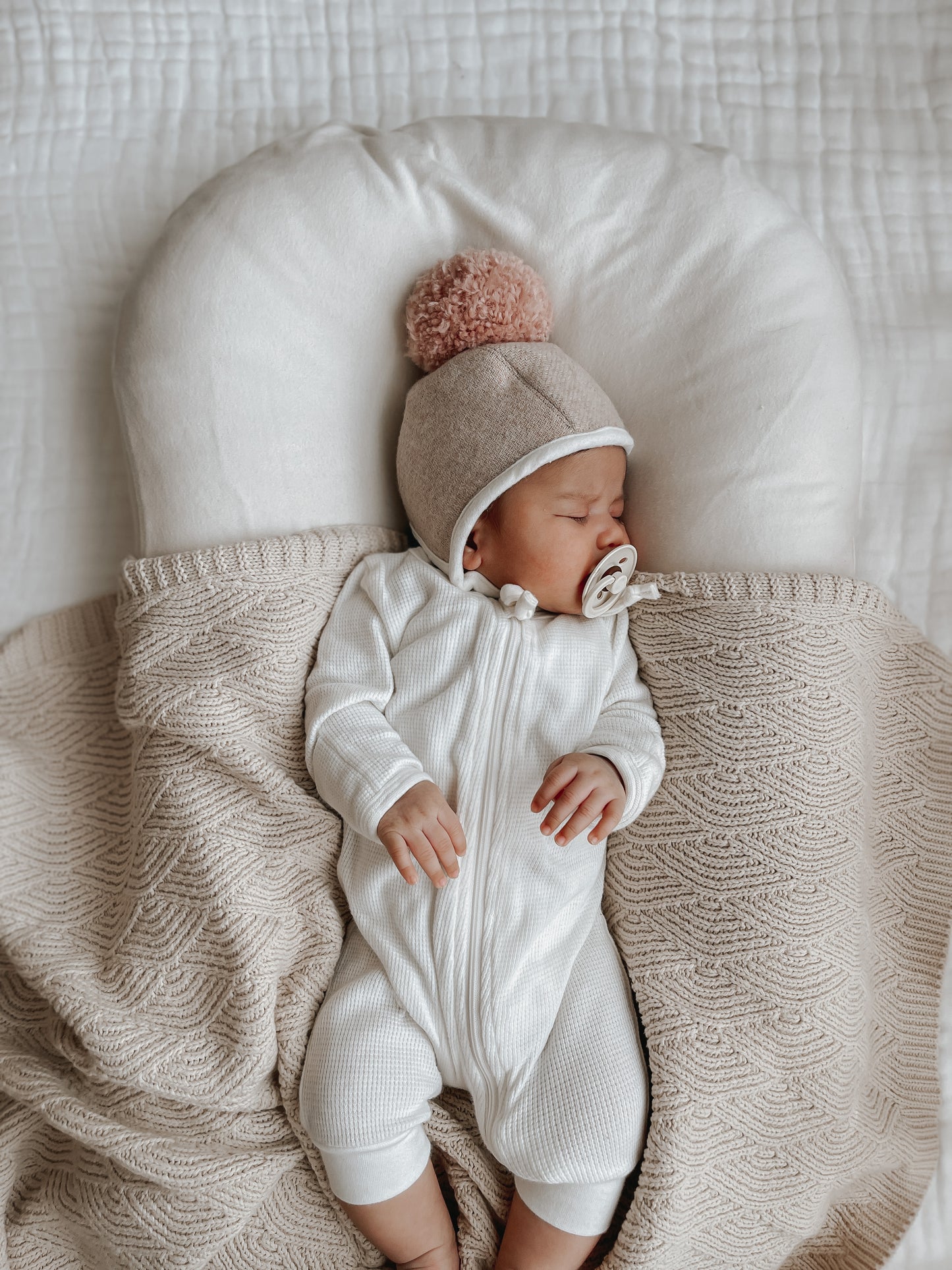 Shell Stitch Blanket - Oatmeal