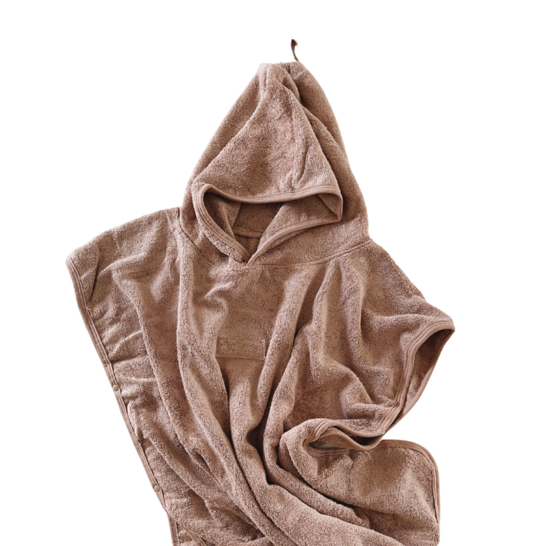 Kids Poncho Hooded Towel - Terracotta
