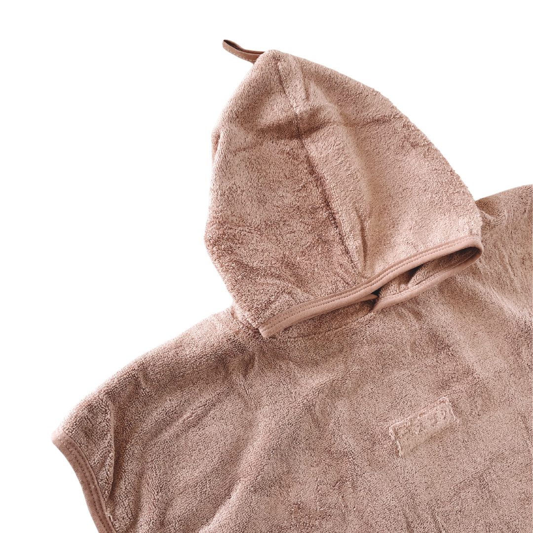 Kids Poncho Hooded Towel - Terracotta