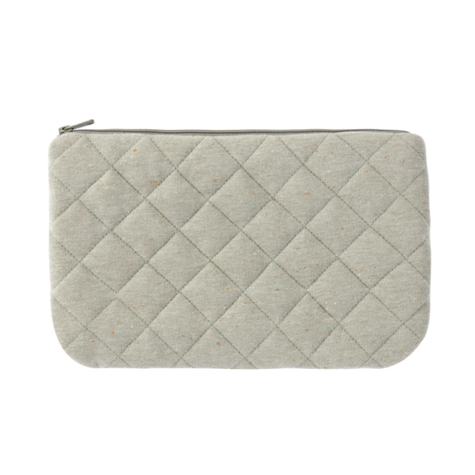 Mama Quilted Zip Pouch - Sage Speckled