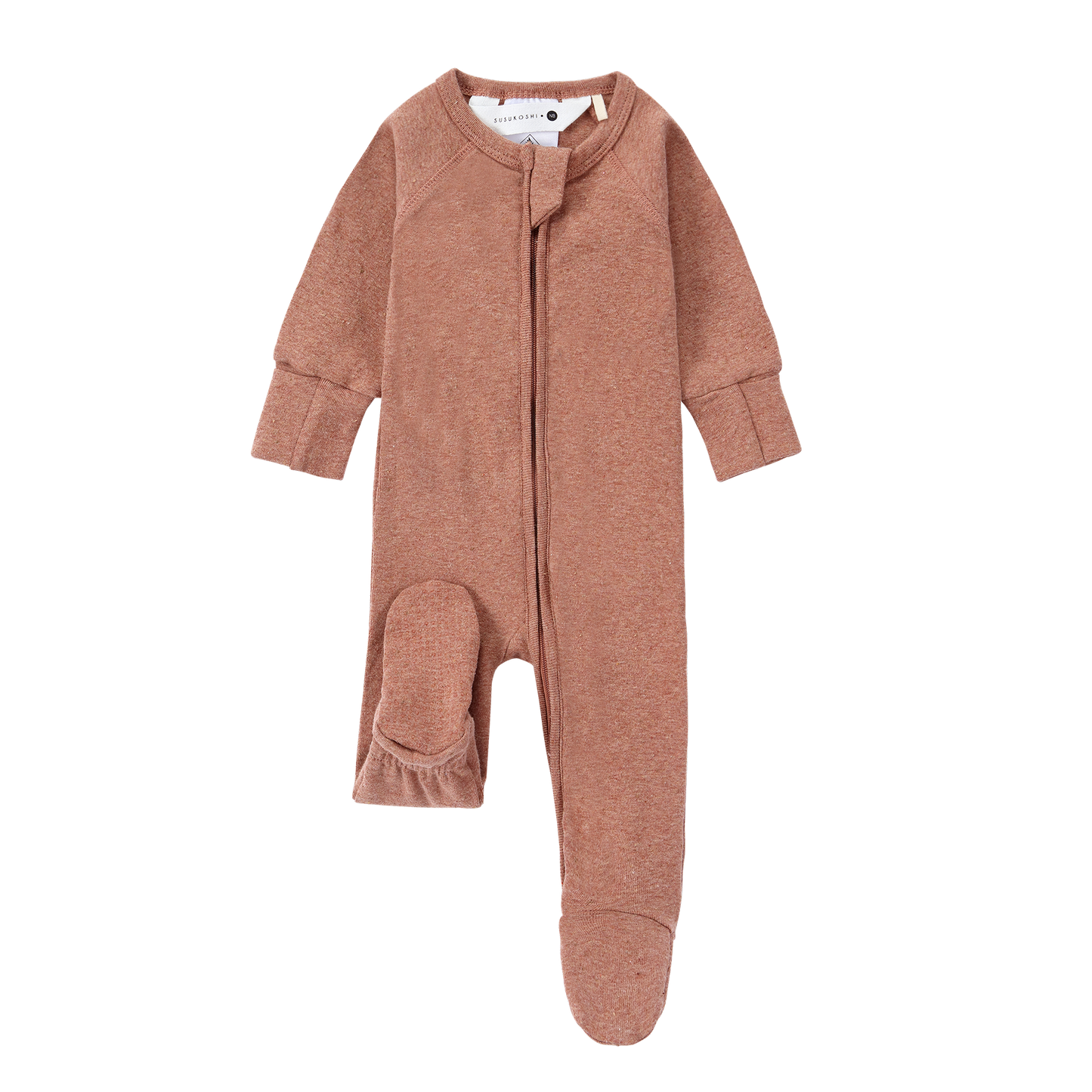 Organic Zip Growsuit - Clay Speckled | SIZE 1 LEFT