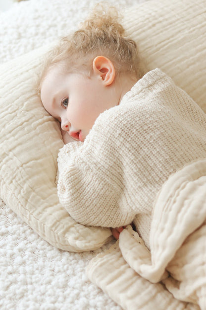 Organic Cotton Gauze Pillowcase - Oat Milk