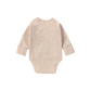 Organic L/S Kimono Bodysuit - Beige Speckled