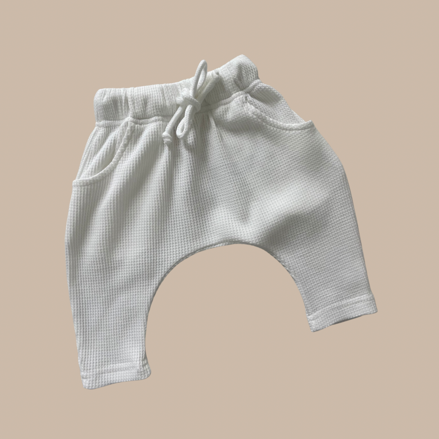 Harem Pants - White Waffle