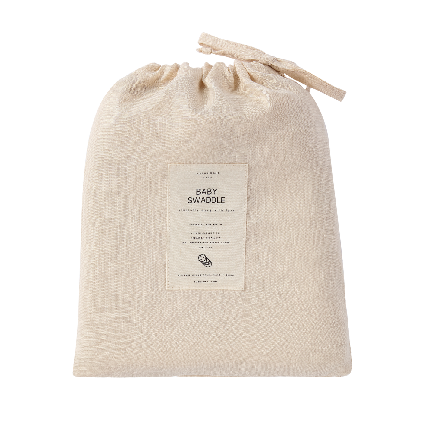 Linen Swaddle - Egg Shell