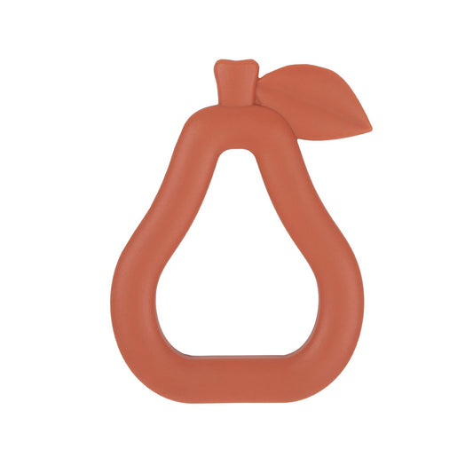 Pear Silicone Teether - Terracotta