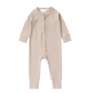 Organic Zip Growsuit - Taupe | Pointelle | SIZE 6-12M LEFT
